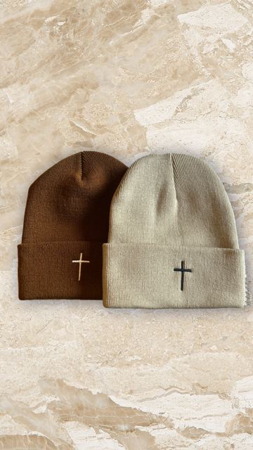 Fall Collection- Beanie ( w/Cross)